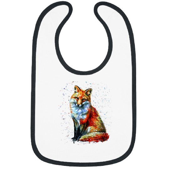 Fox Lover Hand painted Fox Bibs
