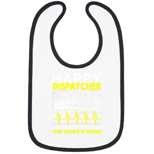 Fireman Firefighter 911 Dispatcher Design For Emt Firefighter Happy Dispatcher Firemen Bibs