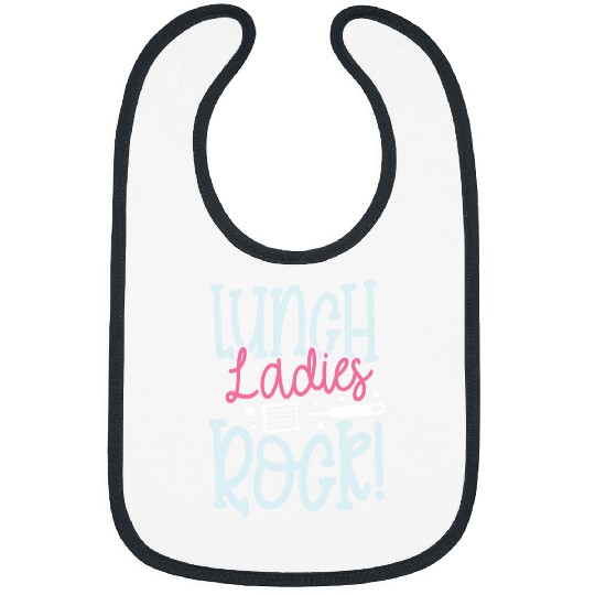 Lunch Ladies Rock Lady Squad School Woman Cafeteria Worker Bibs