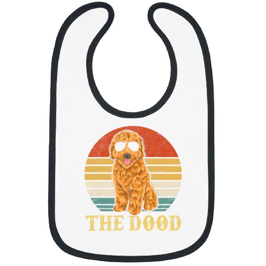 Dog Goldendoodle Funny Goldendoodle The Dood vintages Retro Dog Lover Bibs