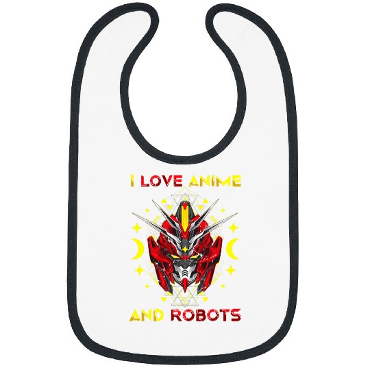I Love Anime And Robots Otaku Manga Celestial Robot Bibs