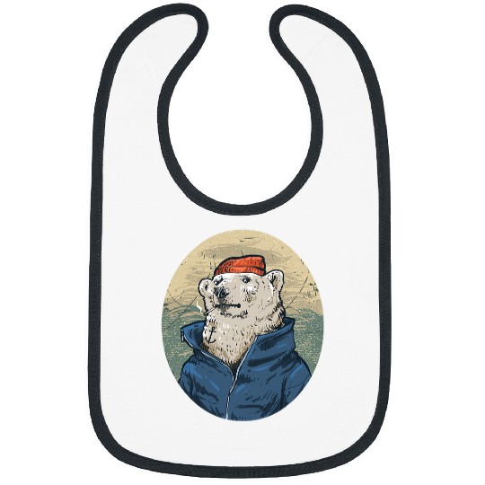 Funny Bear Polar Bear Sailor Boating Lover Sailor Seafarer Seaman Cute Bears Bibs