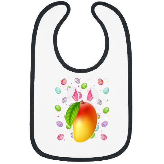 Mango Fruit Lover Easter Egg Funny Mango Easter Sunday Bibs