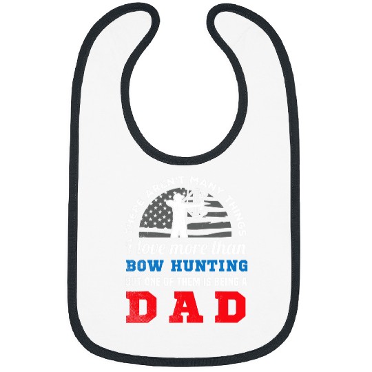 Bow hunting US flag and funny DAD creative artwork Bibs