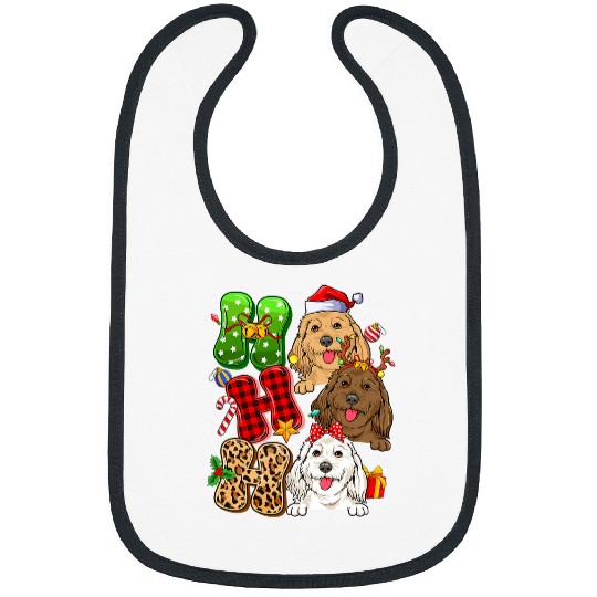Dog Goldendoodle Christmas Ho Ho Ho Goldendoodle Dog For Dog Lover FunnyXmas Bibs