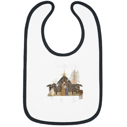 Christian Love Came Down Christian Nativity Scene in Christmas 5 Bibs