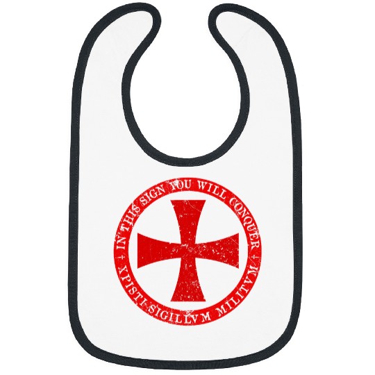 Dog Maltese Knights Templar Maltese Cross Shield Medieval Crusader Bibs