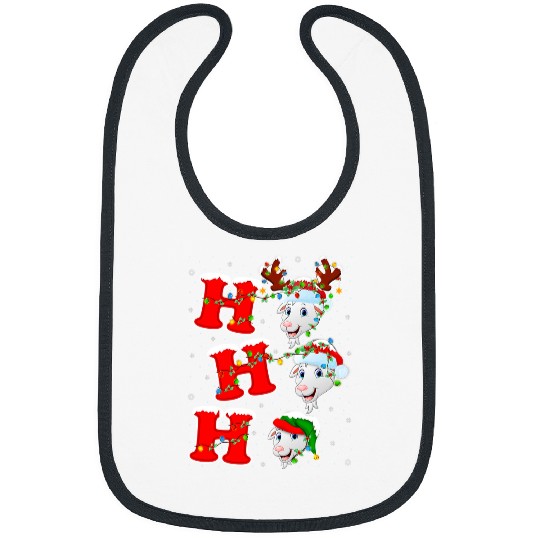 Funny Goats Funny Matching Family Santa Ho Ho Ho Goats Christmas 85 Bibs