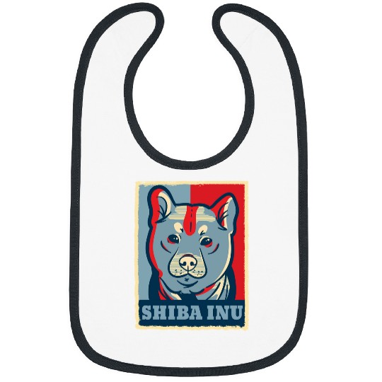 Dog Shiba Inu Retro Vintage Bibs
