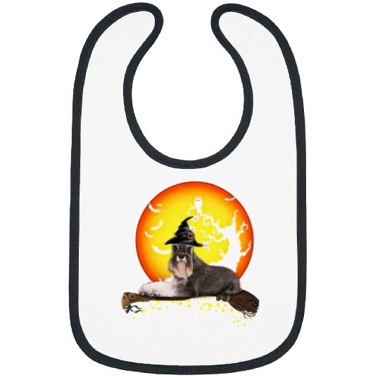 Dog Schnoodle Baby Halloween Dog Lovers 635 paw Bibs