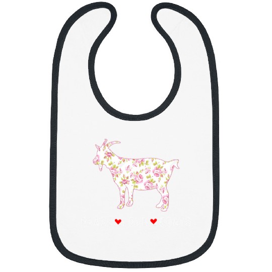 Funny Goats Peace Love Goats Farm Goats Lover Girl Funny 11 Goats Lover Bibs
