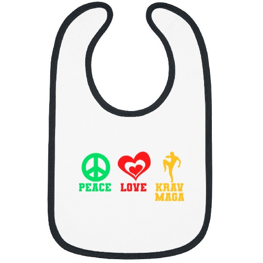 Krav Maga Apparel Israeli Self Defense System Peace Love Bibs