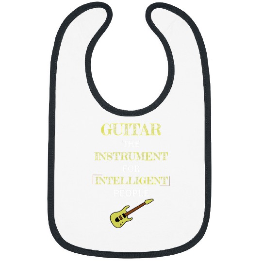 Guitarist Instrument For Intelligent People Retro Lemon Present Guitar Bibs