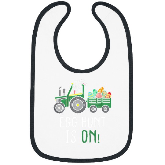 Tractor driving Egg Hunt Is On Tractor Easter Eggs Cute Bunny Rabbit Truck Bibs