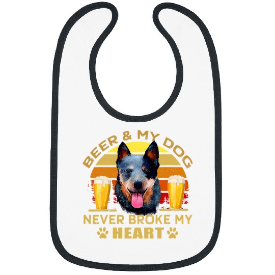 Beer Dogs 365 Beer 2Australian Cattle Dog Never Broke My Heart157 Bibs