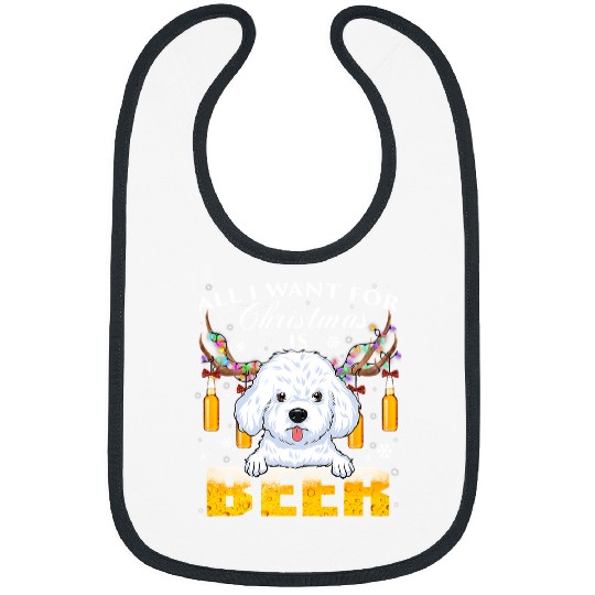 Beer Bichon Frise Reindeer Beer Christmas Ornaments xmass Lights248 Bibs