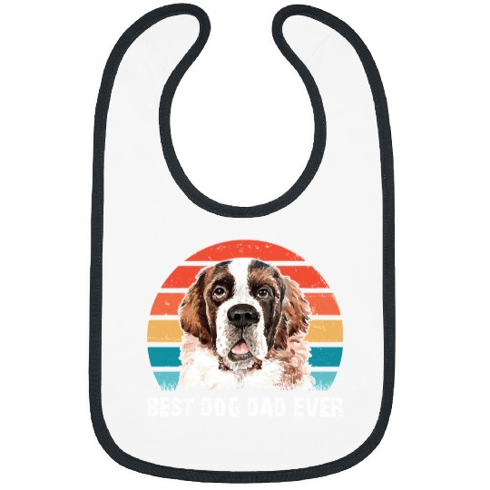 Dog Saint Bernard bests Dog Dad EverFathers DayIdeasProud Daddy 157 paws Bibs