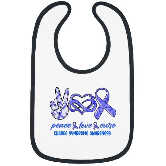 Charge Syndromes Warrior Peace Love Cure Charge Syndromes Awareness Bibs