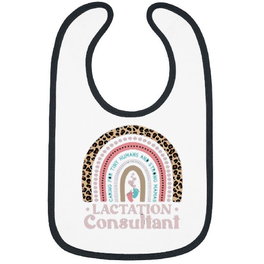 Lactation Consultant Leopard Rainbow Breastfeeding Counselor Bibs
