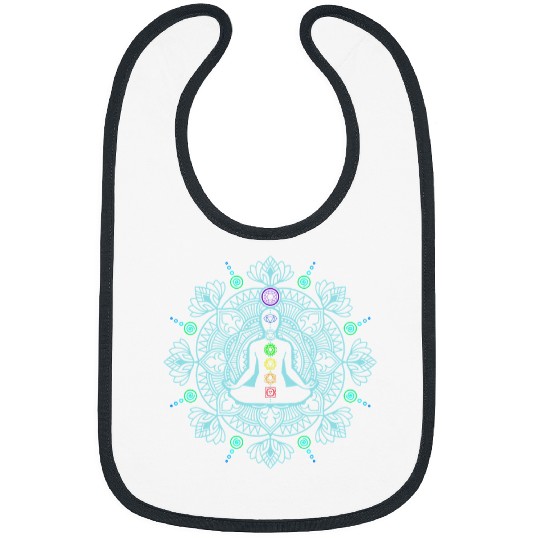 Namaste Yoga Colors of the Chakras Sacred Yoga Buddha Chakra Meditation Bibs