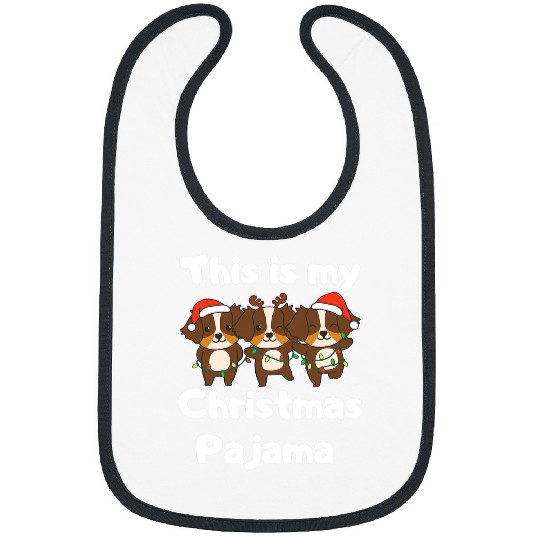 Australian Shepherd Christmas This Is My Christmas Pajama 3 Bibs