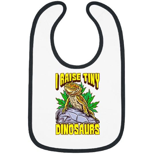 Bearded Dragon Funny Bearded Dragon I Raise Tiny Dinosaurs Lizard Reptile Bibs