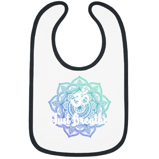 Namaste Yoga Cute Just Sacred Tattoodesign Yoga Breathe Mandala Good Vibe Meditation Bibs