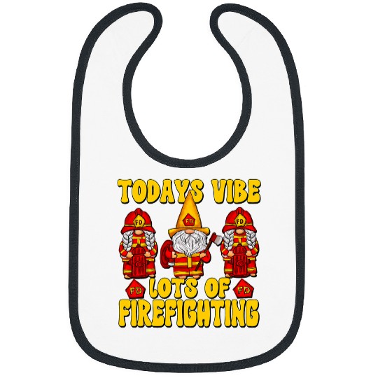 Fireman Firefighter Funny Fireman Accessories Three Gnomes For Firefighter Mom Firemen Bibs