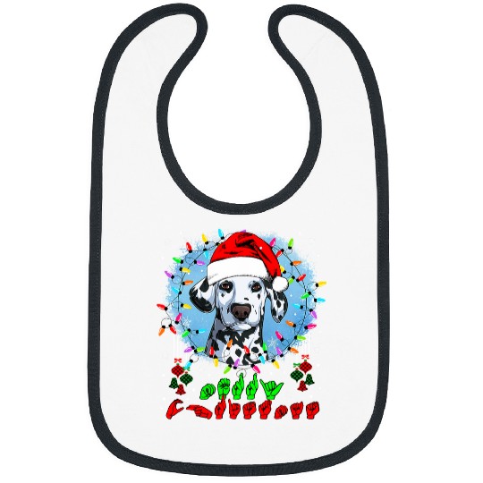 Dalmatian Merry Christmas Hands Sign Language Santa Dalmatian Lover149 Dalmatians Dog Bibs