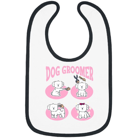 Dog Maltese Puppy Dog Girl Cute Pet Grooming Spa Dog Groomer Bibs