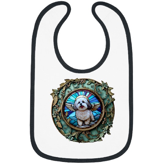 Dog Maltese Shih Tzu Angel Descending from Heaven Bibs