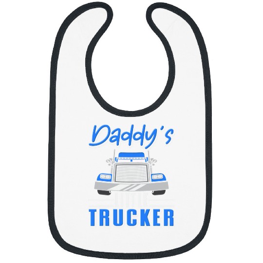 Kids Semi Truck Daddys Little Trucker Bibs