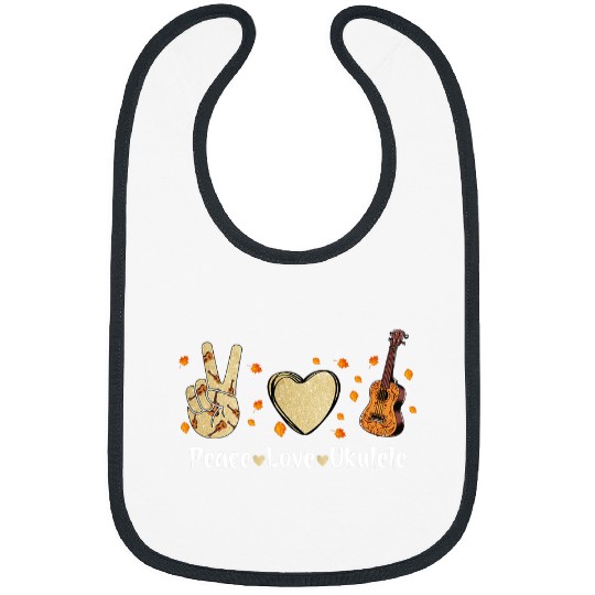 Guitarist Cute Peace Love Ukulele Hawaiian Uke Players Guitar Music Guitar Bibs