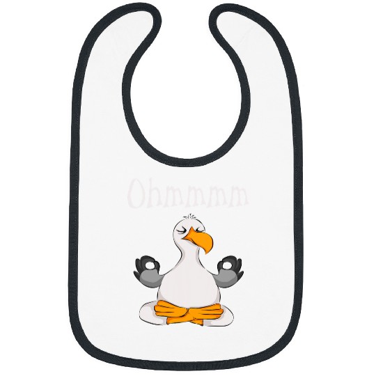 Namaste Yoga Funny Ohmmm Yoga Seagull Zen Meditation Relaxation Fitness Meditation Bibs