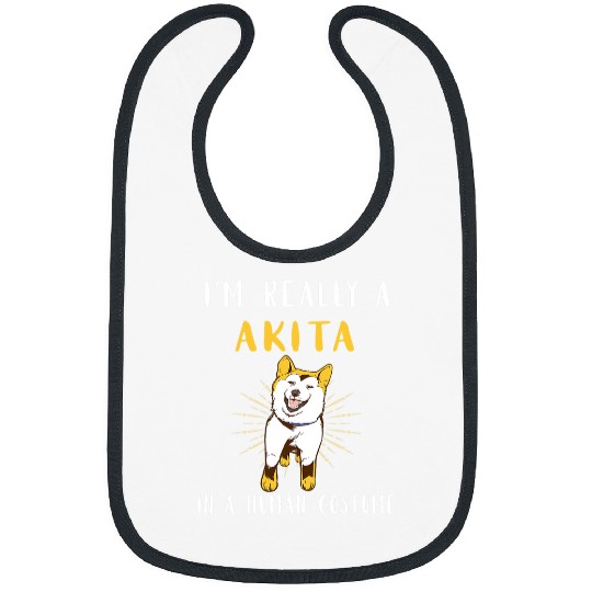 Dog Akita Human Costume Shiba Inu Dog Akita Lover Bibs
