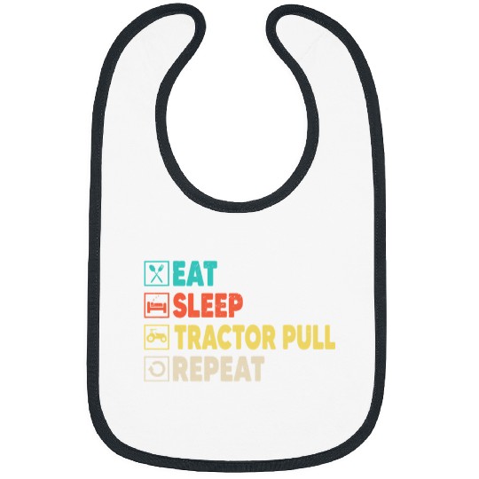 Tractor driving Eat Sleep Tractor Pulling Repeat Funny Tractor Driver Farmer Bibs