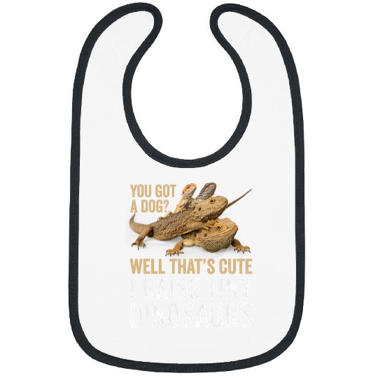 Bearded Dragon I Raise Tiny Dinosaurs Bearded Dragon Funny Lizard Reptile Bibs