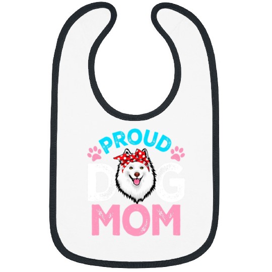 Cute Proud American Eskimo Dog Mom Funny Mothers Day Bibs