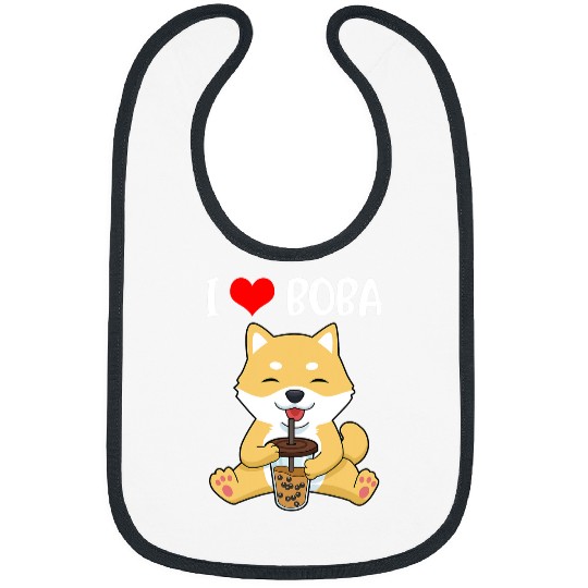 Dog Shiba Inu Bubble Tea Girls Kawaii Shiba Inu Women Boba Tea Bibs
