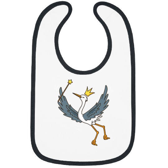 Fairy Heron Wildlife Mystical Bird Heron Fairy Lover 338 Bibs