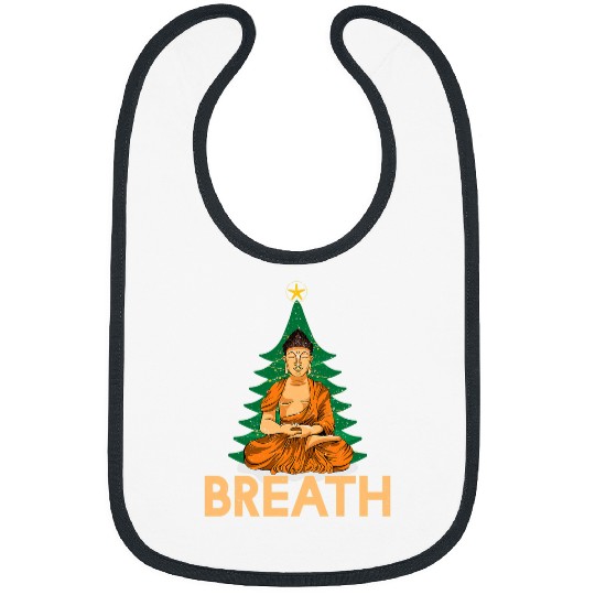 Namaste Yoga Christmas Tree Buddhism Yoga Meditation Breath xmass Meditation Bibs