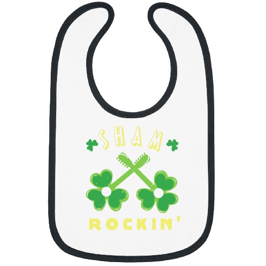 Guitarist Day Guitar Sham Rocking Shamrock Saint Patricks Guitar Bibs