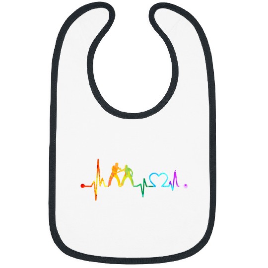 Krav Maga Fighter Heartbeat Watercolor Israeli Martial Art Bibs