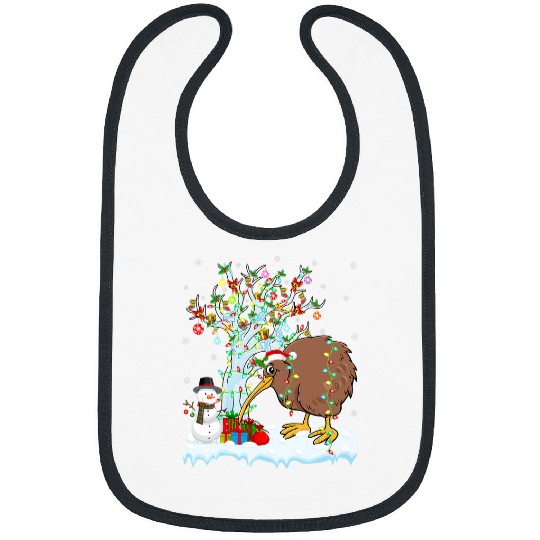 Kiwi Bird xmass Element Tree Lighting Kiwi Bird Christmas 6 Bibs