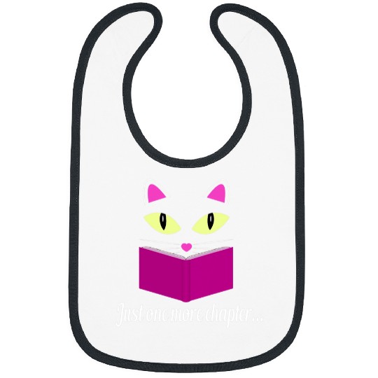 Cute Kitty Cat Face Just One More Chapter Bibs