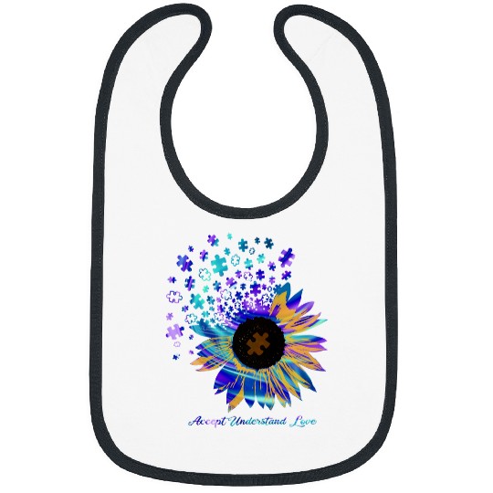 Autism Accept Understand Love Sunflower Autism Awareness 31 Neurodiverse Bibs