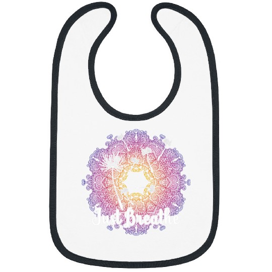 Namaste Yoga Cute Just Dandelion Tattoodesign Yoga Mandala Breathe Vibes Meditation Bibs