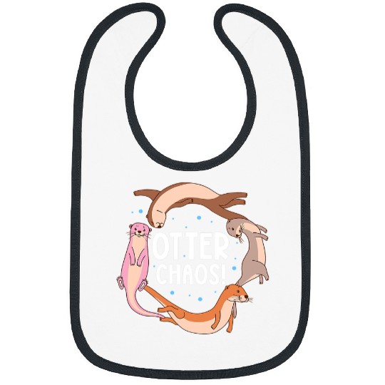 Otters Chaos Sea Otters Weasel Kawaii Bibs
