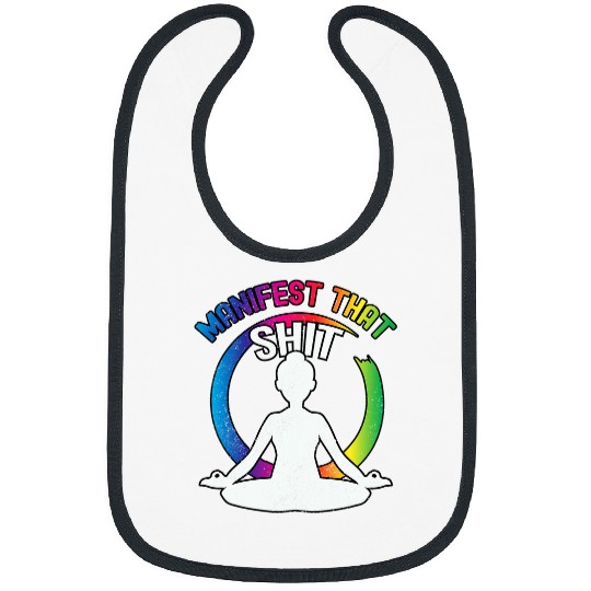 Namaste Yoga Manifest That Meditation Spiritual Yoga LGBTQ Zen Circle Meditation Bibs
