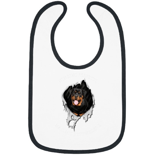 Dog Rottweiler Im Not Perfect But My Rottweiler Is Design Bibs